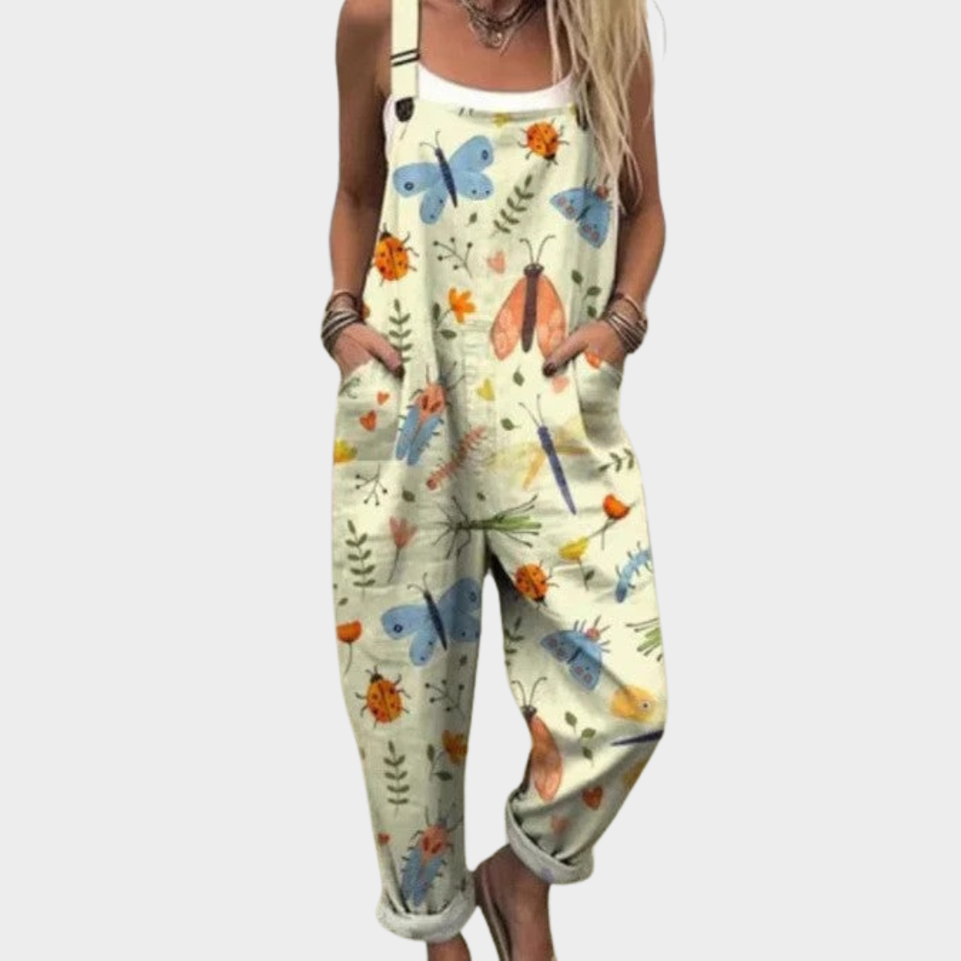 Judith – Blooming Print Dungarees