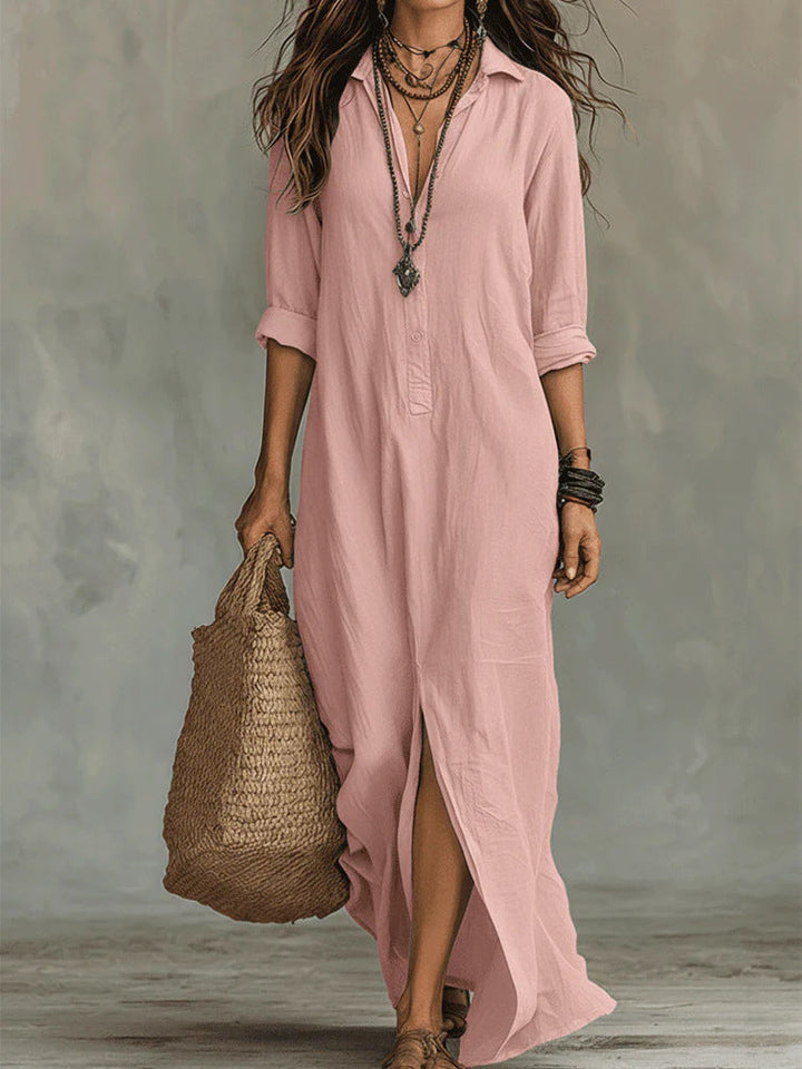 Willow – Button-Front Shirt Maxi Dress