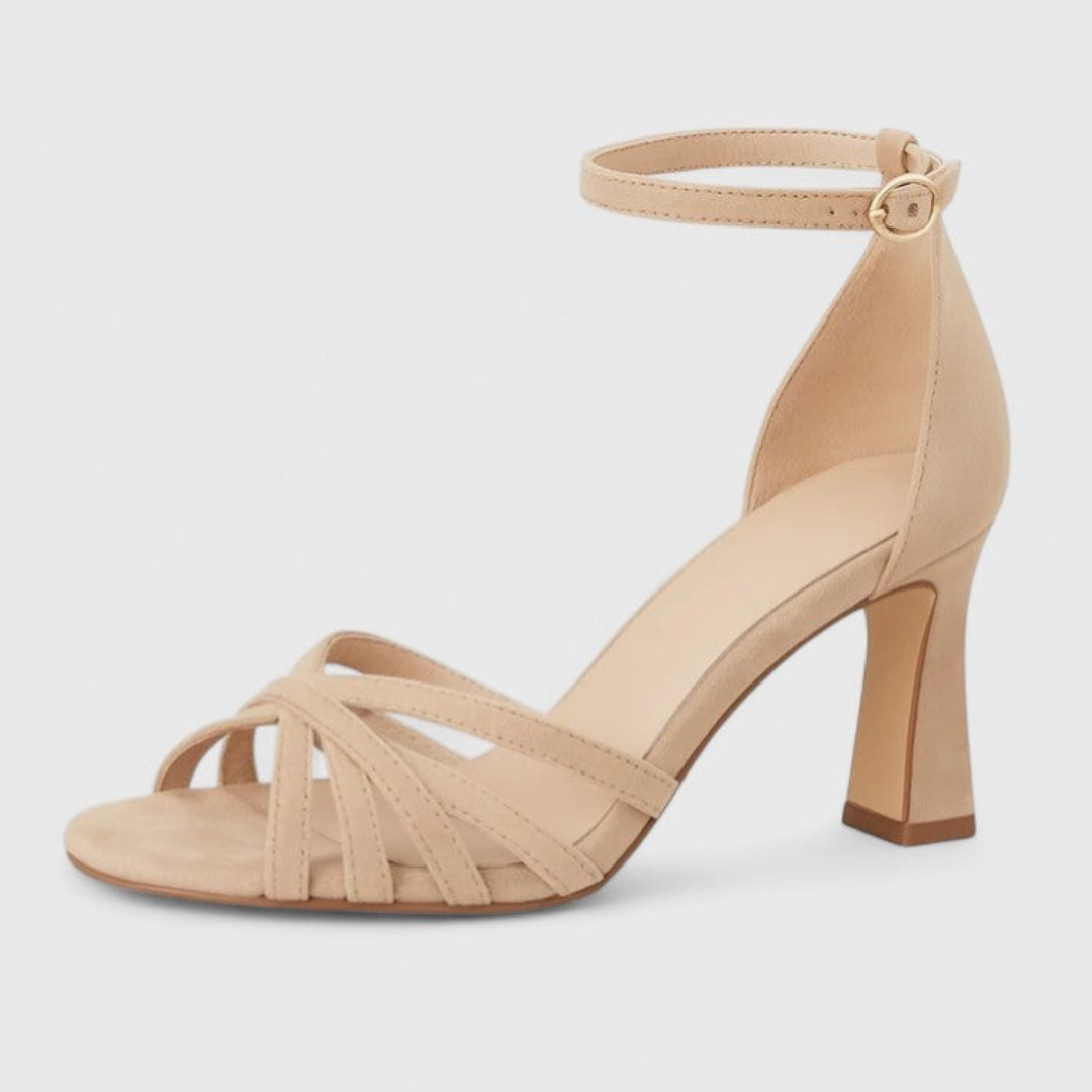Orlissa | Open Toe Block Heel Pumps – Leah & Lila
