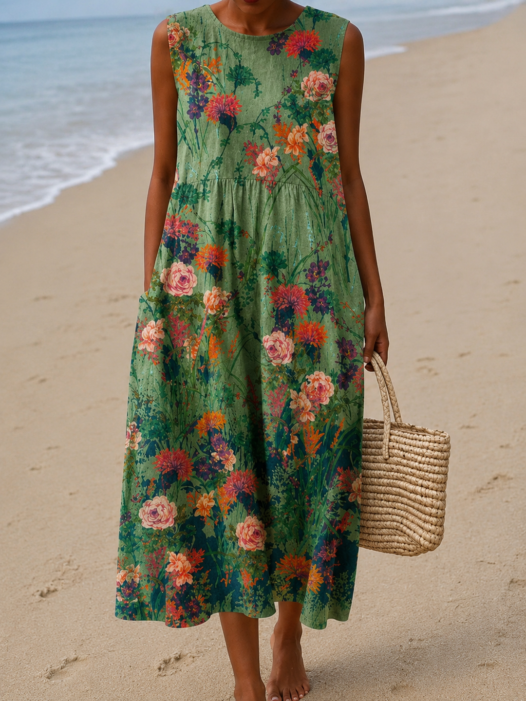 Leah & Lila Vanessa - women's sleeveless midi dress