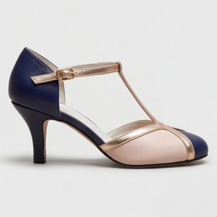 Tazariah | T-Strap Block Heel Sandals – Leah & Lila
