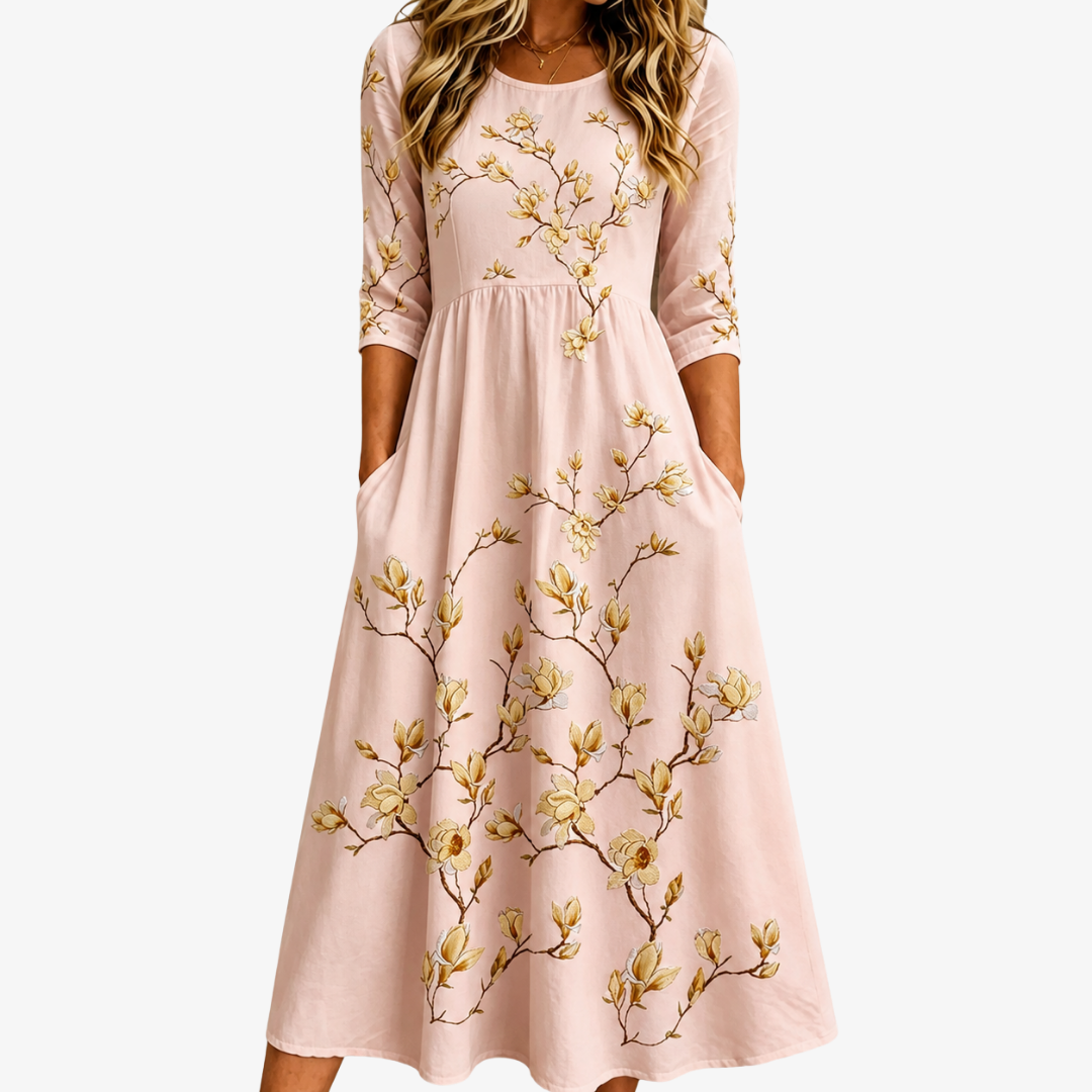 Ashley – Floral Midi Dress