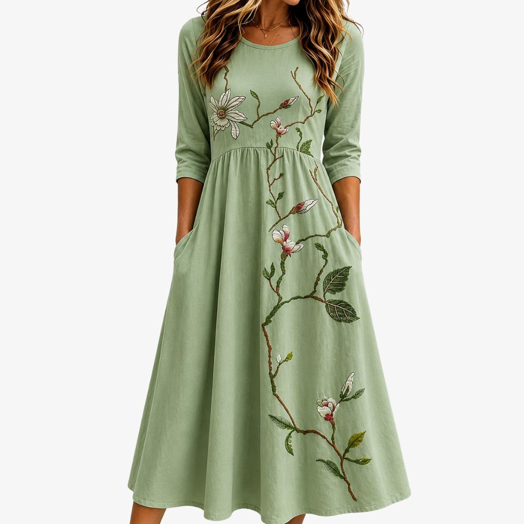 Ann – Floral Midi Dress