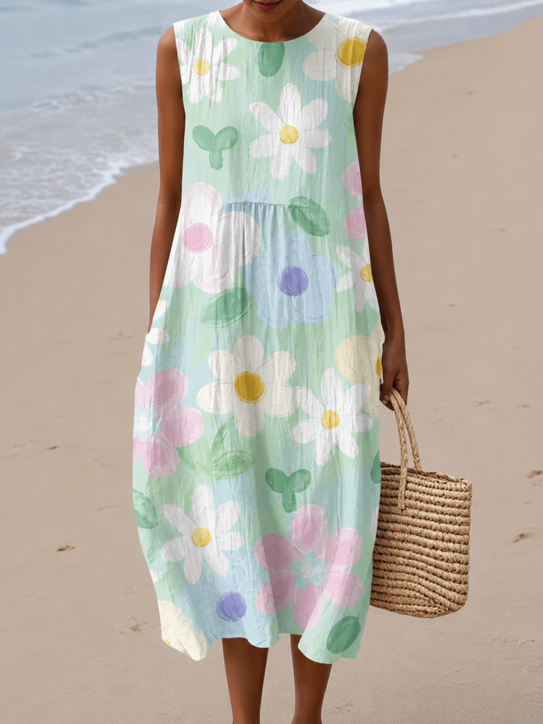 Leah & Lila Erin - women's pastel blossom midi dress