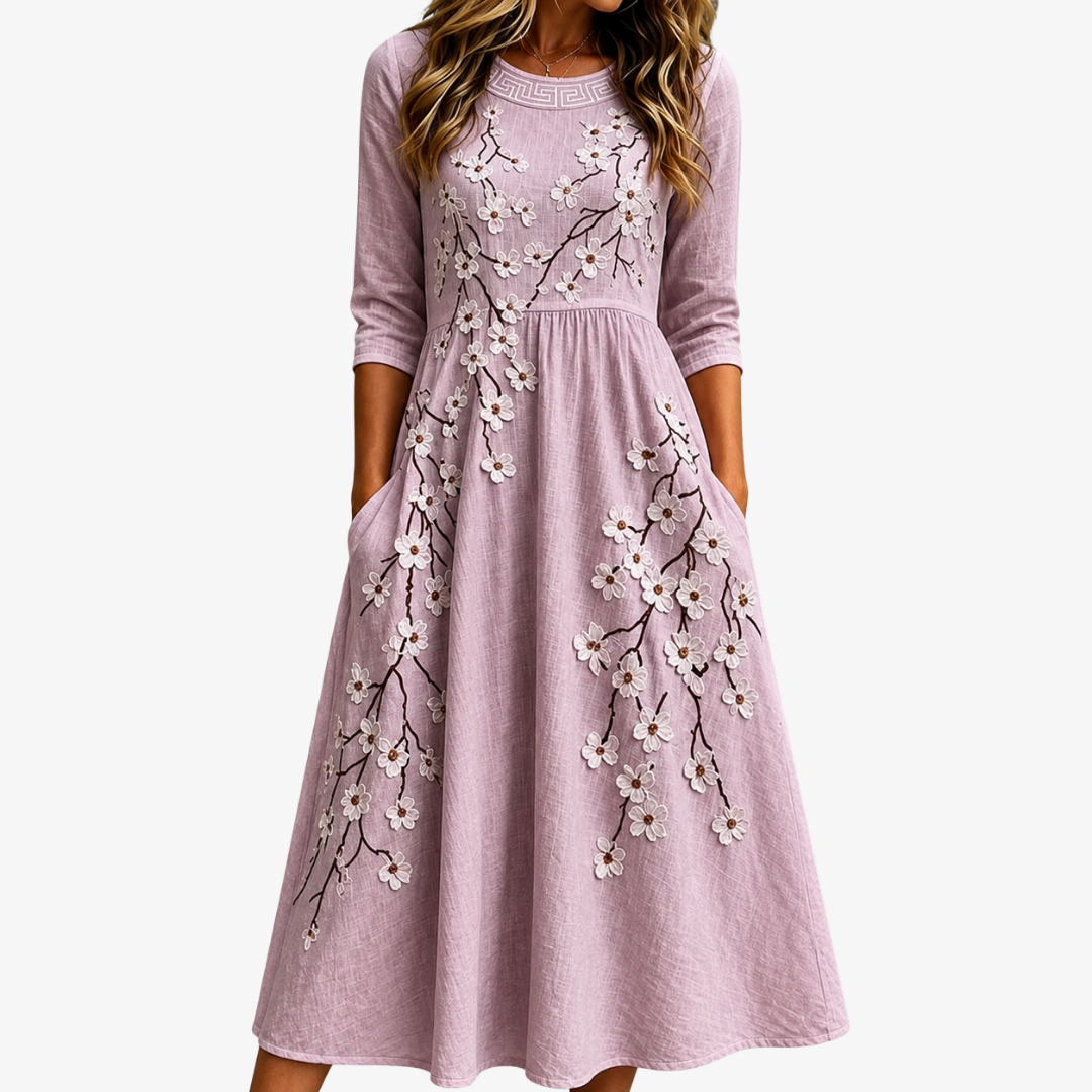 Amber – Floral Midi Dress
