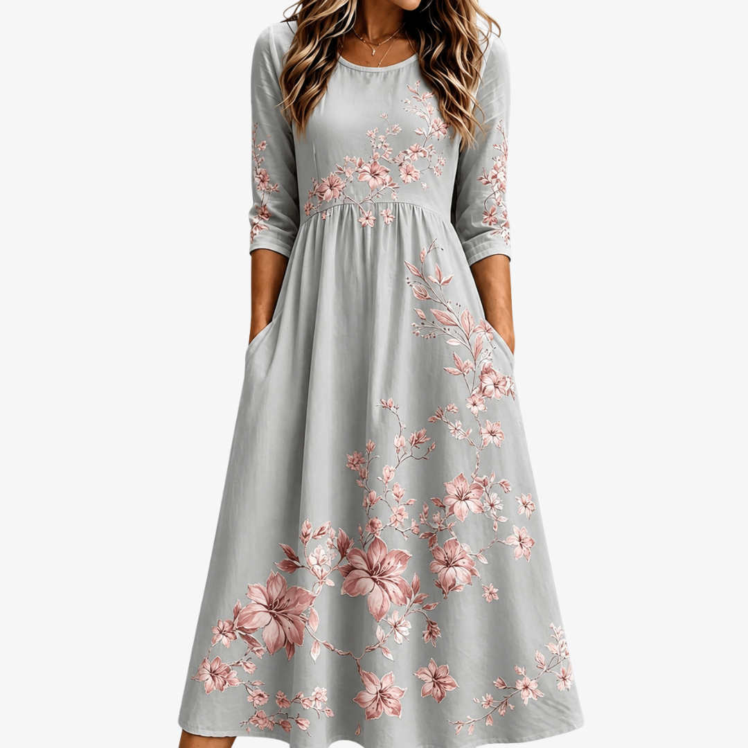 Clara – Floral Midi Dress