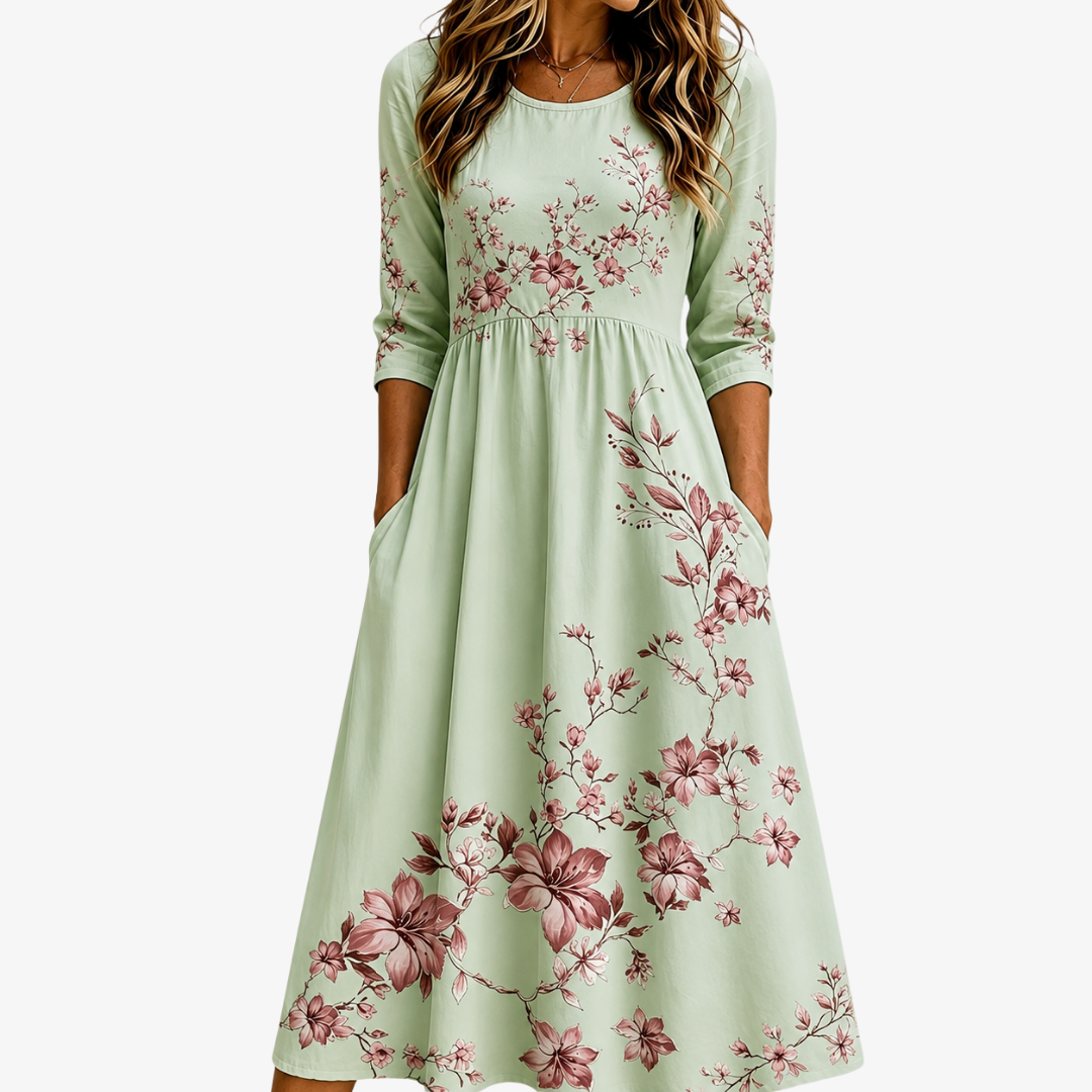 Christine – Floral Midi Dress