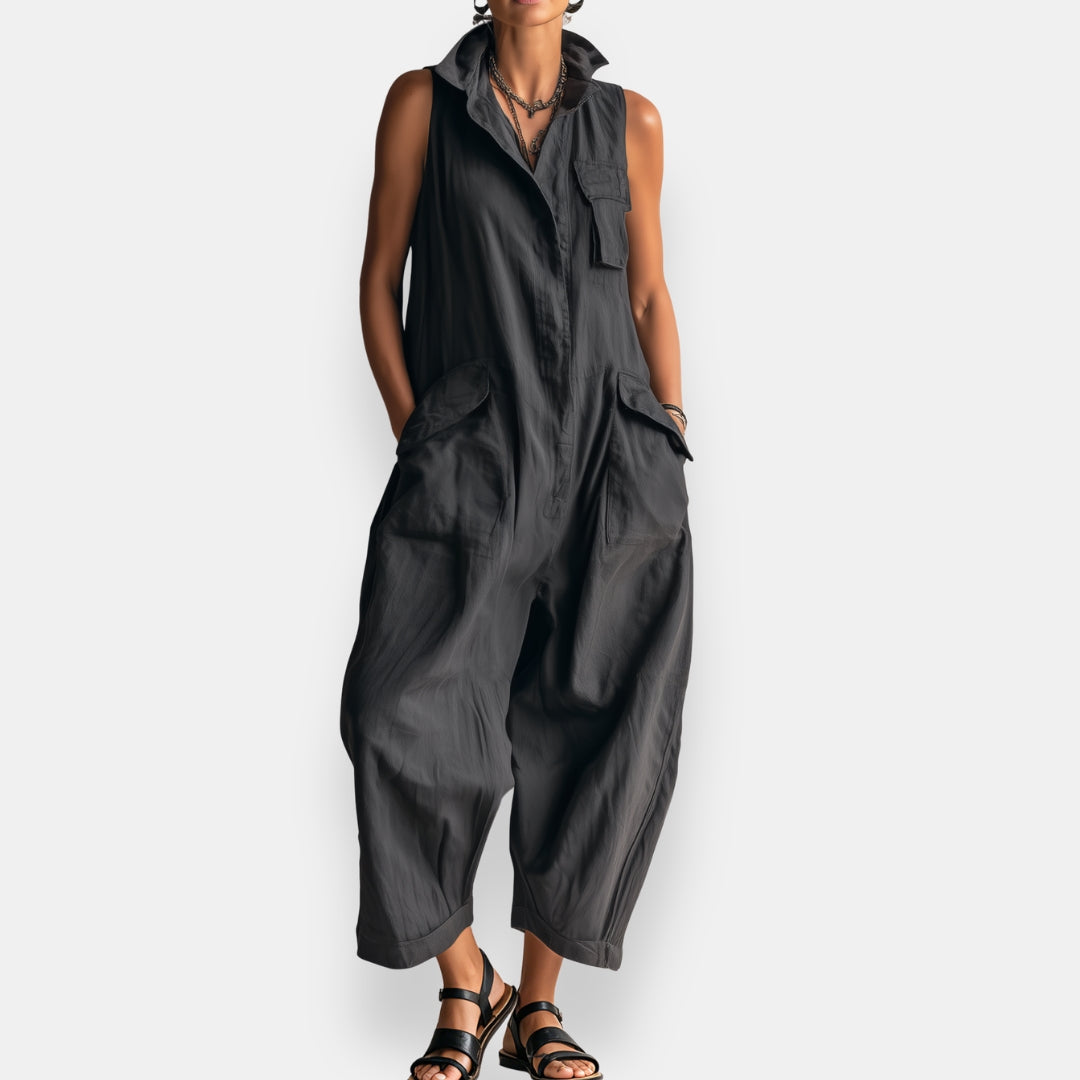Ramona – Sleeveless Cargo Jumpsuit