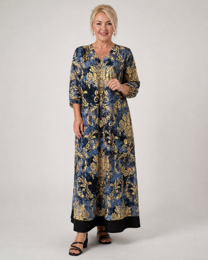 Wren - Ornate Floral Print Relaxed Midi Dress