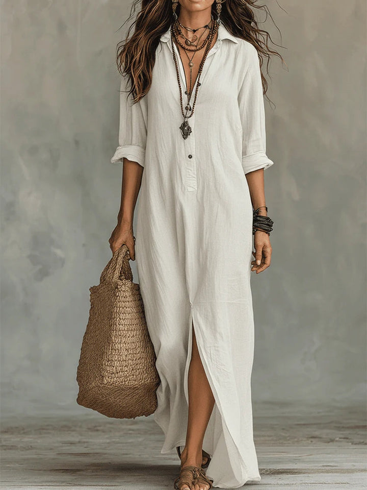Willow – Button-Front Shirt Maxi Dress