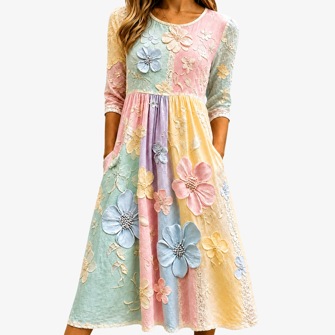 Anna – Floral Midi Dress