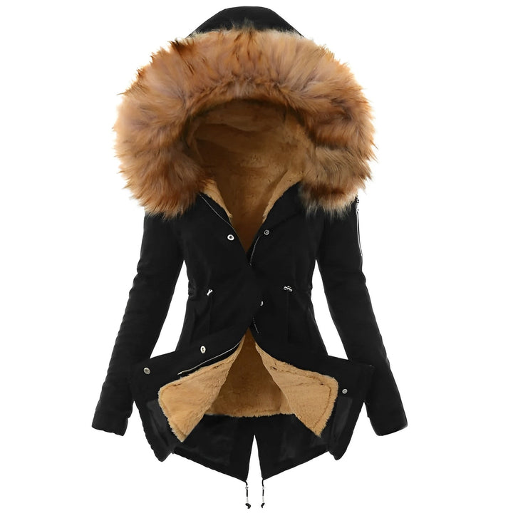 Faux Fur Hood Parka | Warm Tailored Long Winter Coat – Leah & Lila
