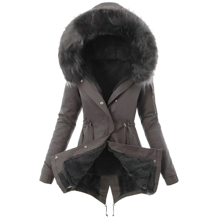 Faux Fur Hood Parka | Warm Tailored Long Winter Coat – Leah & Lila