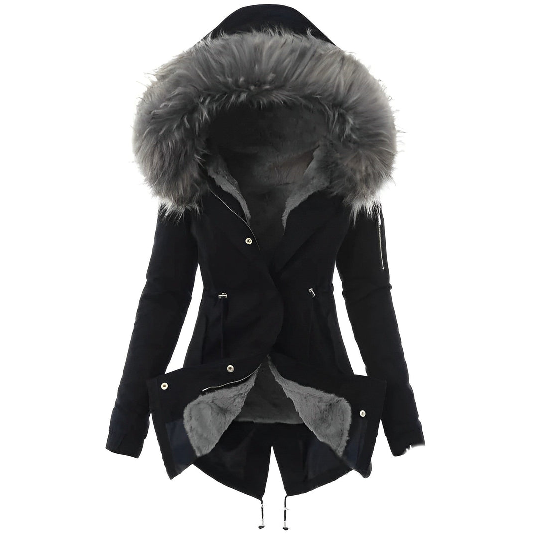 Faux Fur Hood Parka | Warm Tailored Long Winter Coat – Leah & Lila