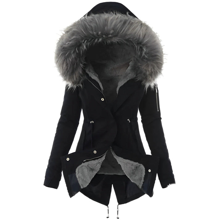Faux Fur Hood Parka | Warm Tailored Long Winter Coat – Leah & Lila