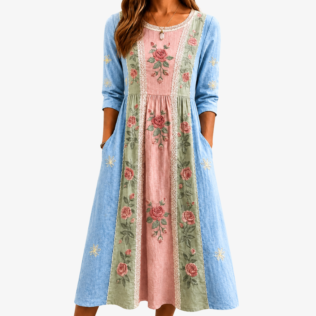 Caroline – Floral Midi Dress