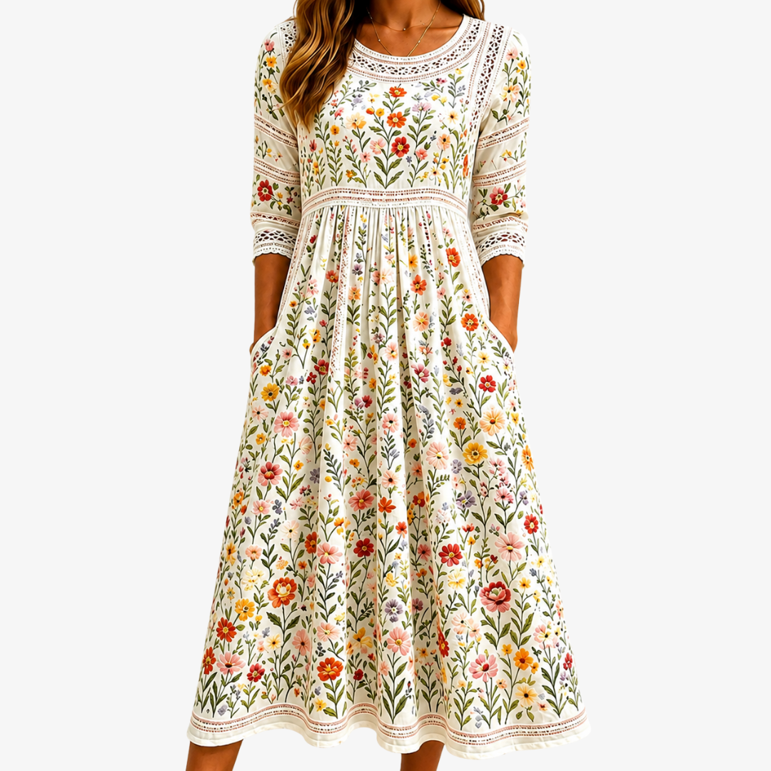 Leah & Lila Rosalie - women's floral midi dress