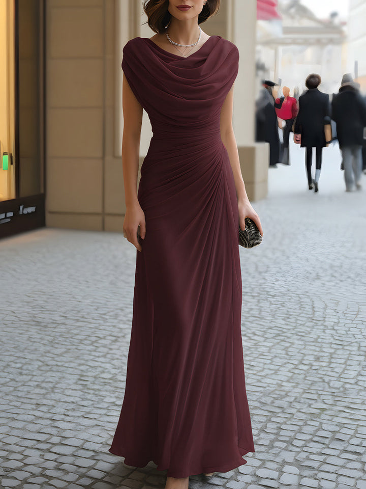 Sylvia – Ruched Sleeveless Maxi Dress