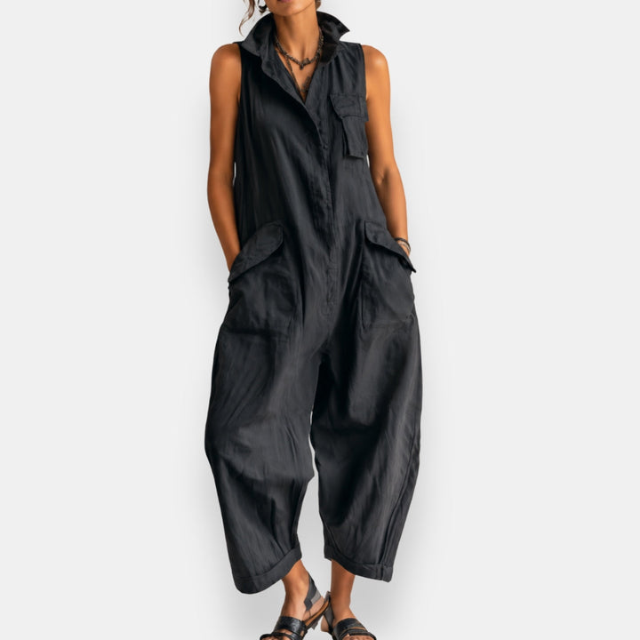 Ramona – Sleeveless Cargo Jumpsuit