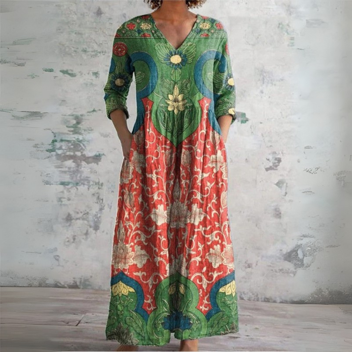 Melissa - Vintage Floral Maxi Dress
