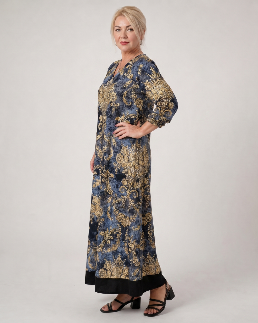 Wren - Ornate Floral Print Relaxed Midi Dress
