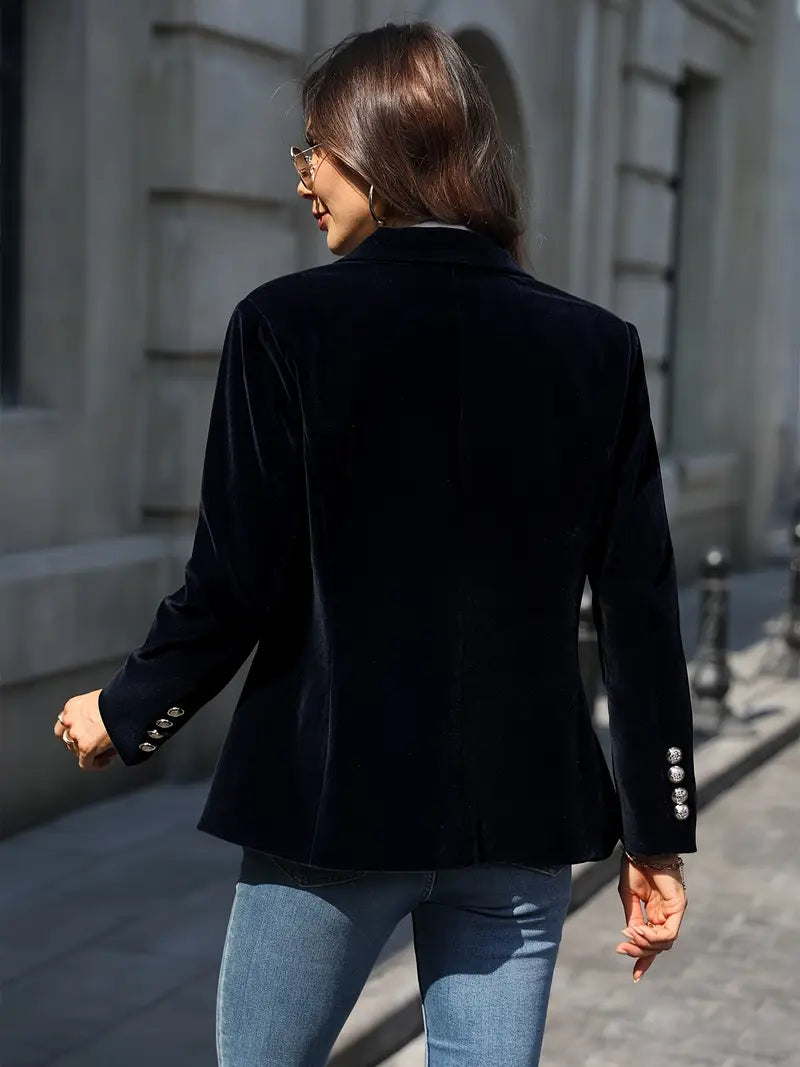 Classic One-Button Blazer | Tailored Women's Office Jacket – Leah & Lila