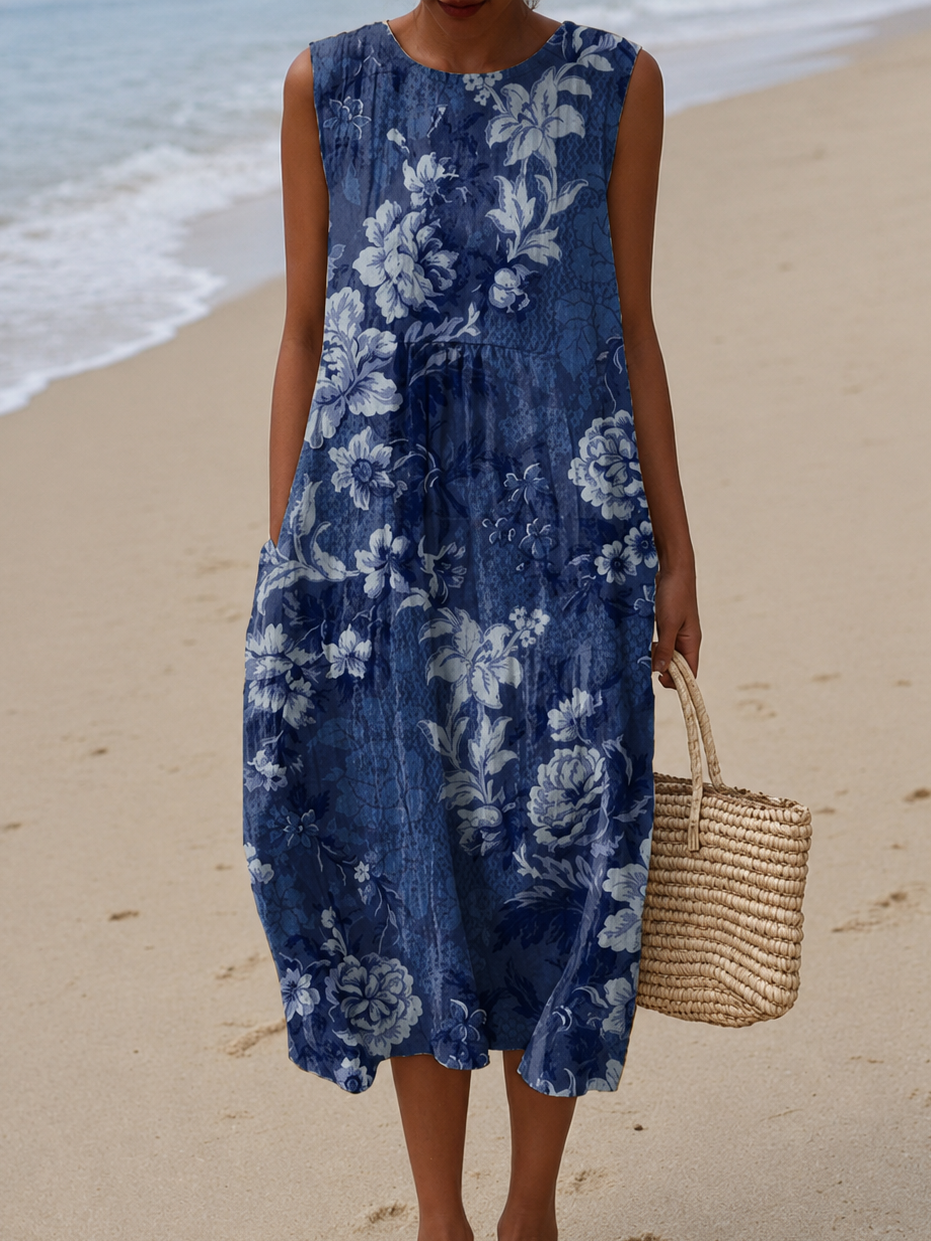 Leah & Lila Sadie - women's sleeveless beach midi dress