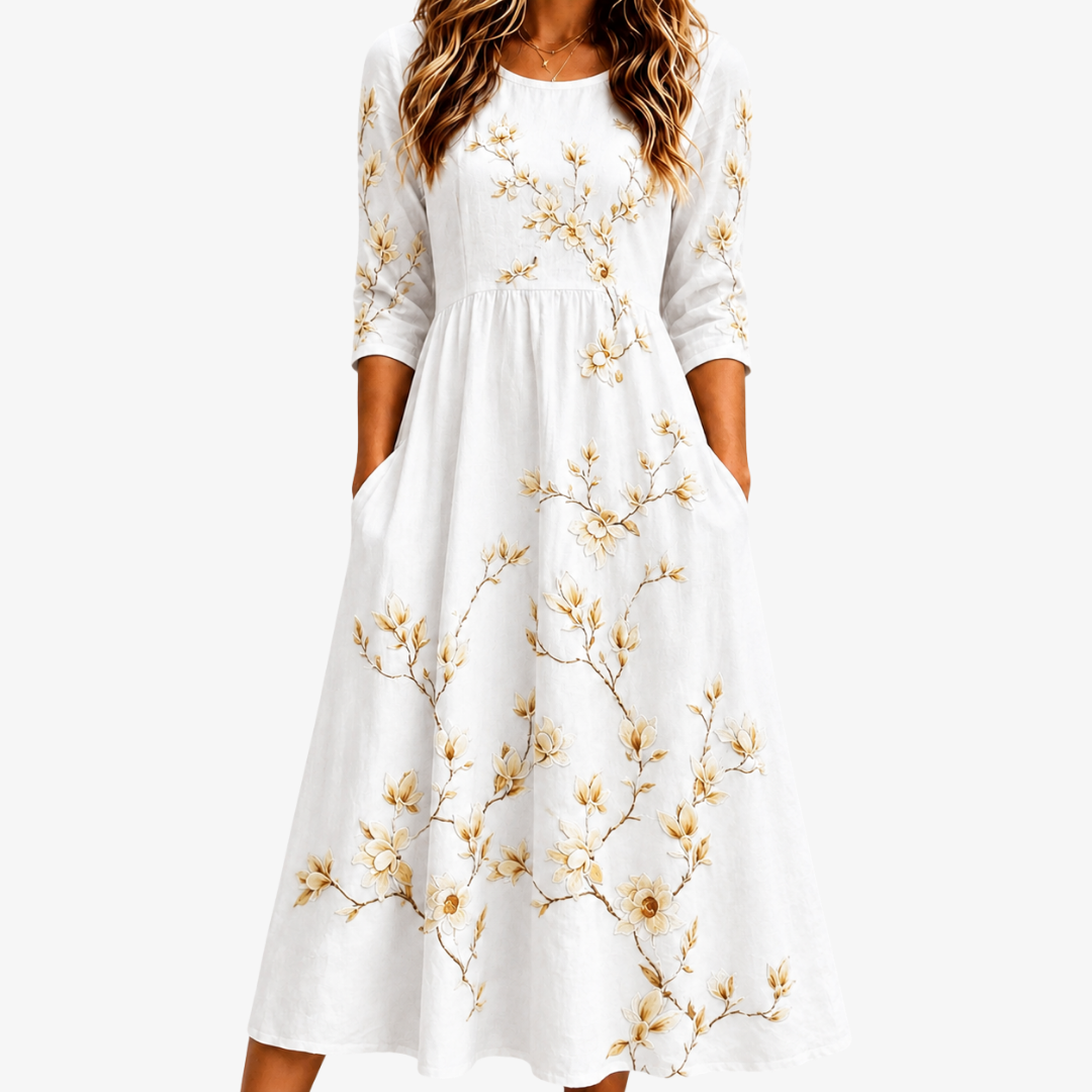 Abigail – Floral Midi Dress