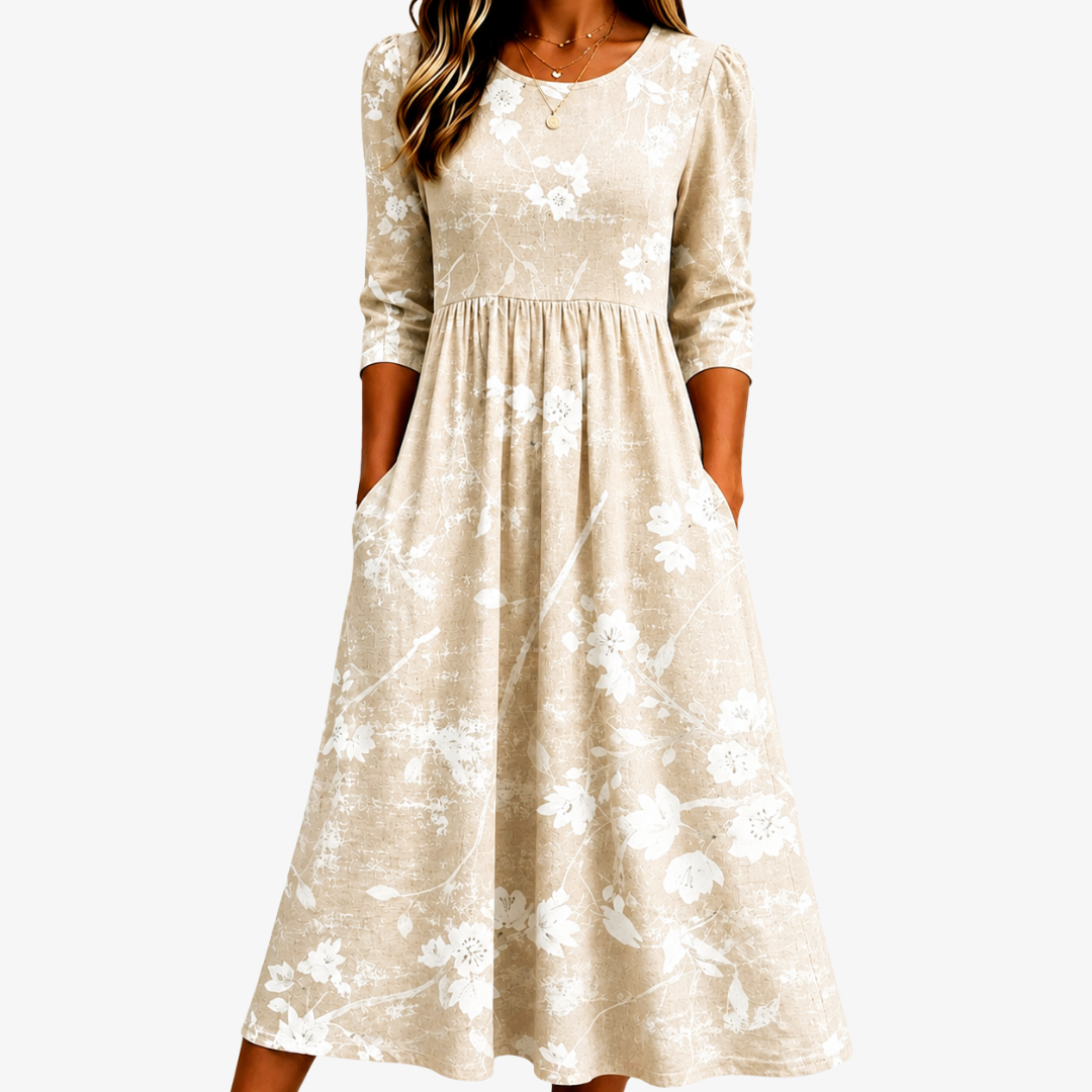 Amy – Floral Midi Dress