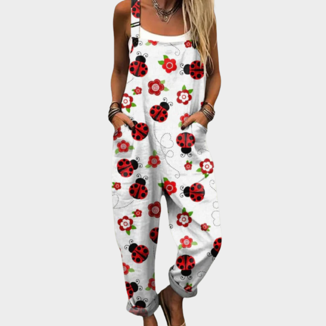 Grace – Meadow Print Dungarees