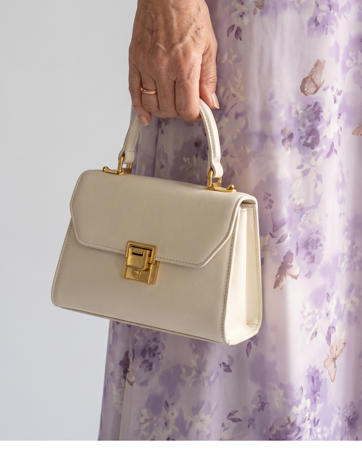 Simone - Structured Top Handle Flap Handbag
