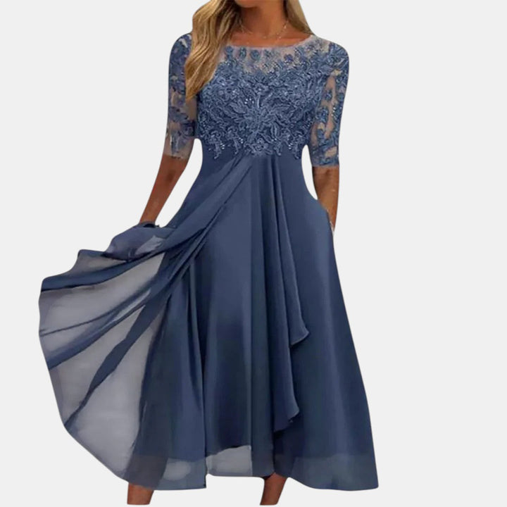 Samantha - Elegant Lace Midi Dress