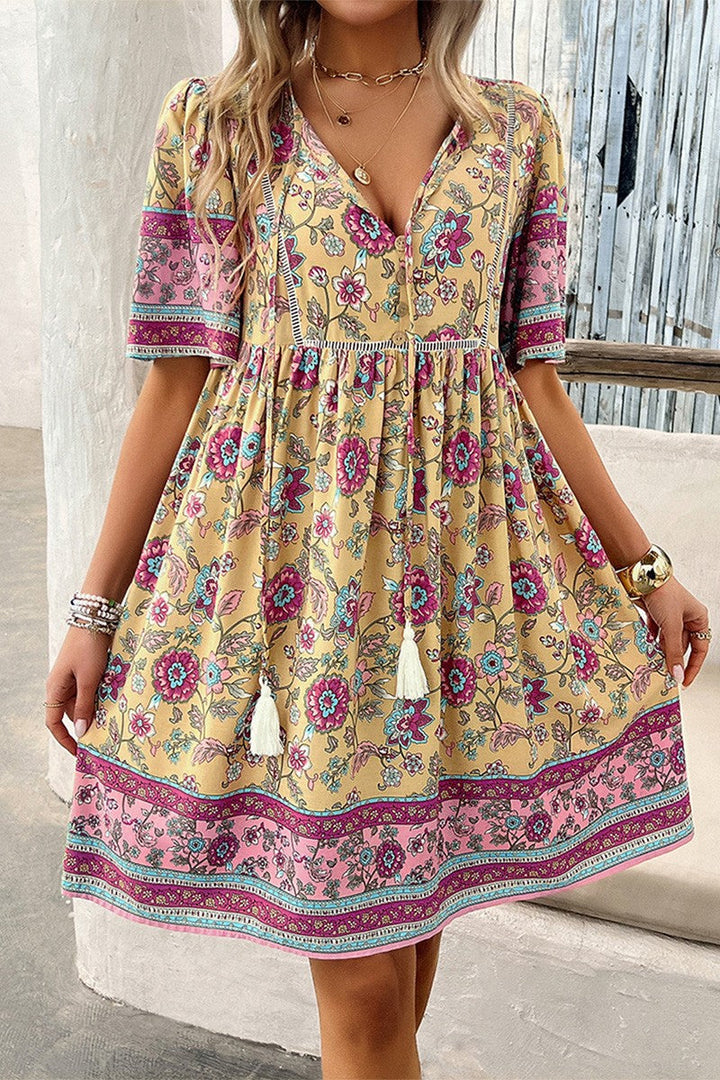 Mia - Comfy Floral Midi Dress
