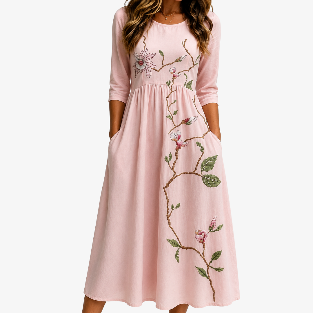 Andrea – Floral Midi Dress