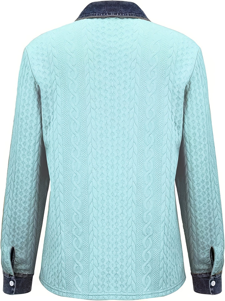 Melanie | Textured Contrast Cardigan