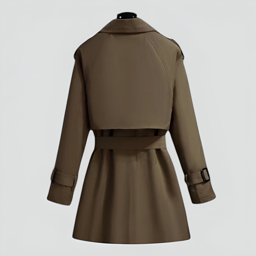 Elegant Trench Coat | Double-Breasted Transitional Layer – Leah & Lila