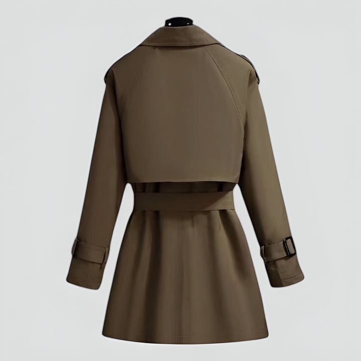 Double-Breasted Trench Coat | Mid-Length Spring Layer – Leah & Lila