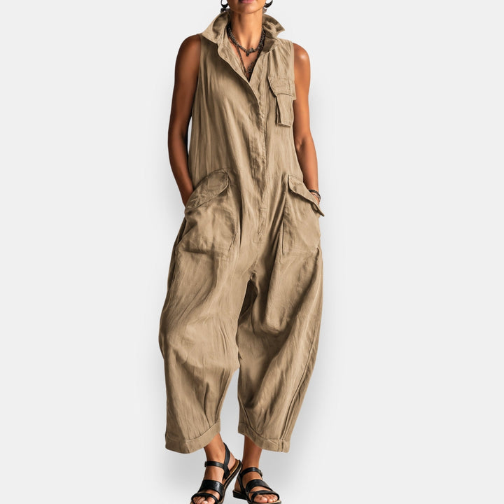 Ramona – Sleeveless Cargo Jumpsuit