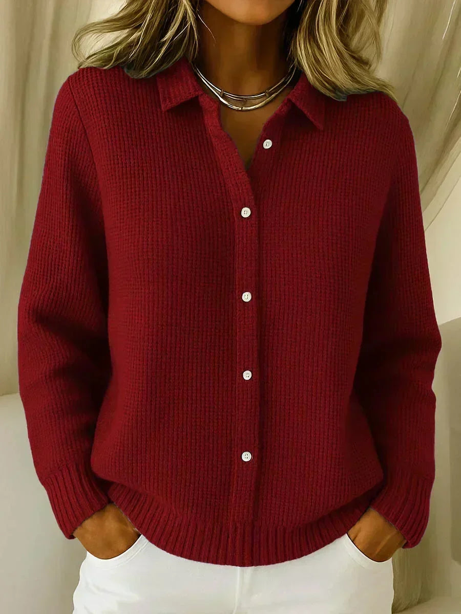 Camille™ | Textured Knit Button-Up Cardigan – Leah & Lila