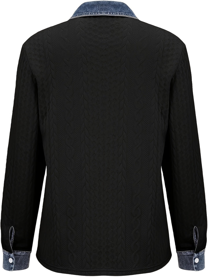 Melanie | Textured Contrast Cardigan