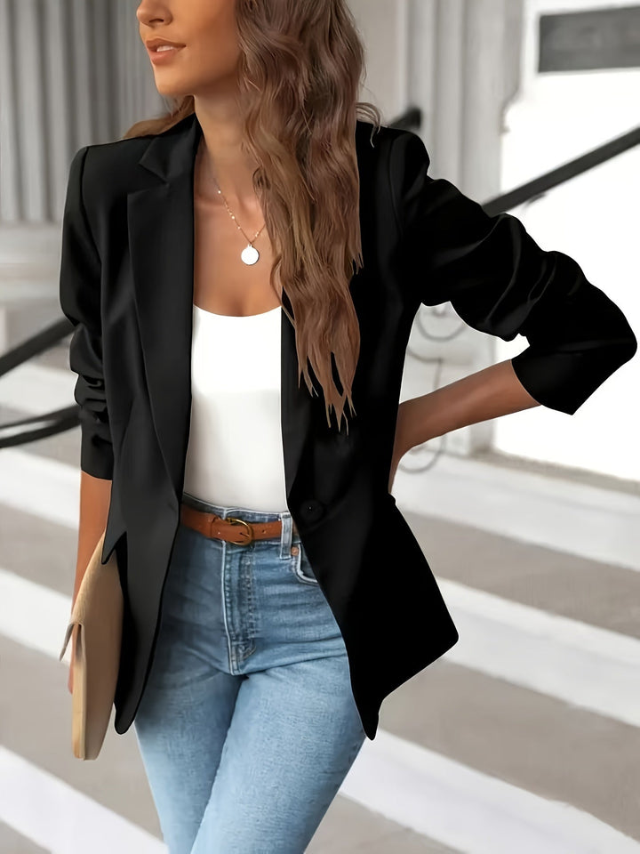 Relaxed One-Button Blazer | Smart Business Casual Women's Layer – Leah & Lila