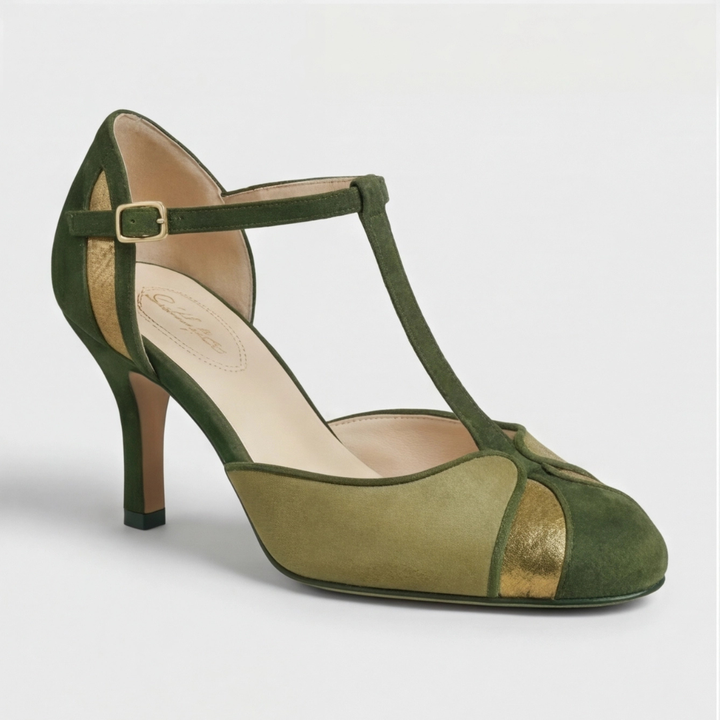 Coralise | Two-Tone Kitten Heel Slingback Pumps