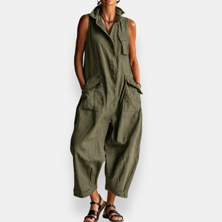 Ramona – Sleeveless Cargo Jumpsuit