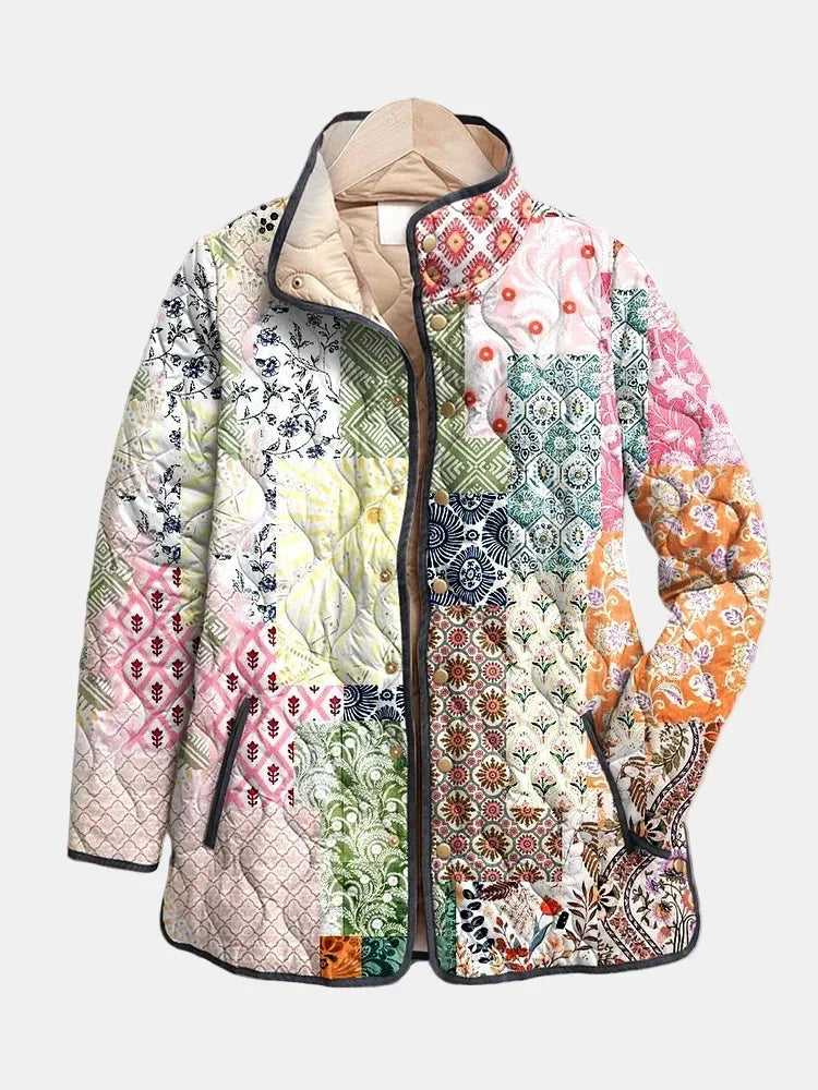 Suri | Casual Floral Print Quilted Jacket – Leah & Lila