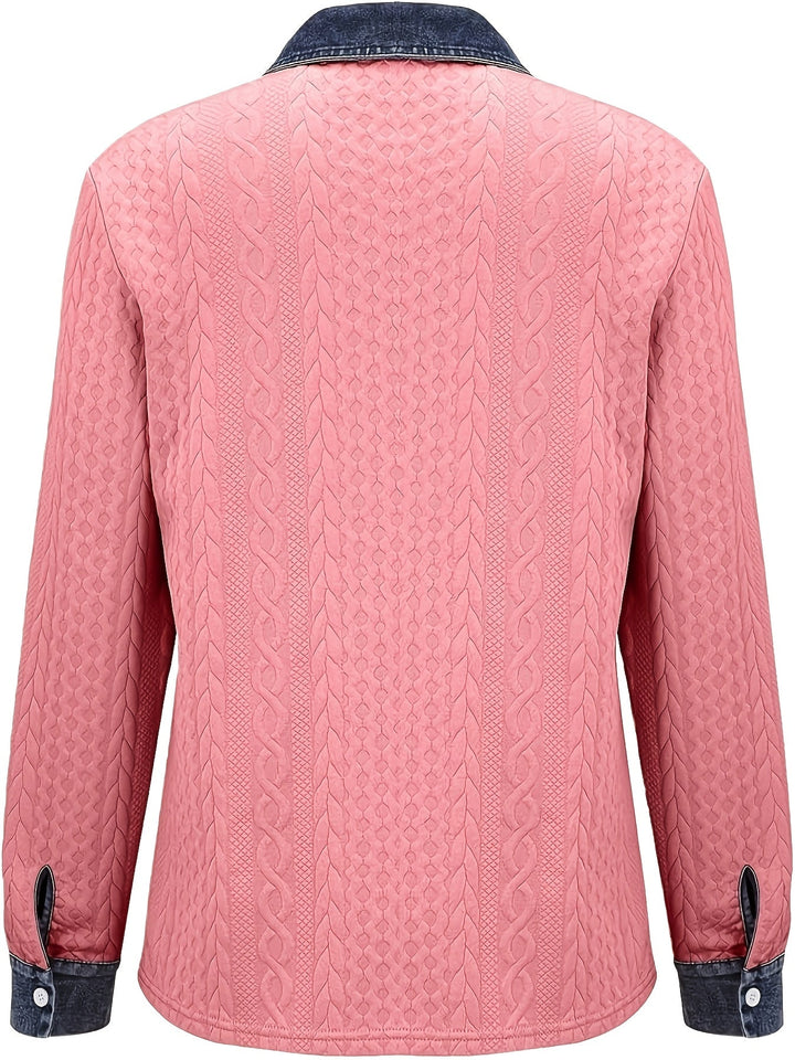 Melanie | Textured Contrast Cardigan