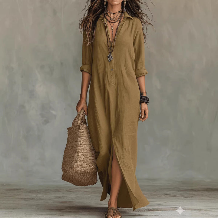 Willow – Button-Front Shirt Maxi Dress