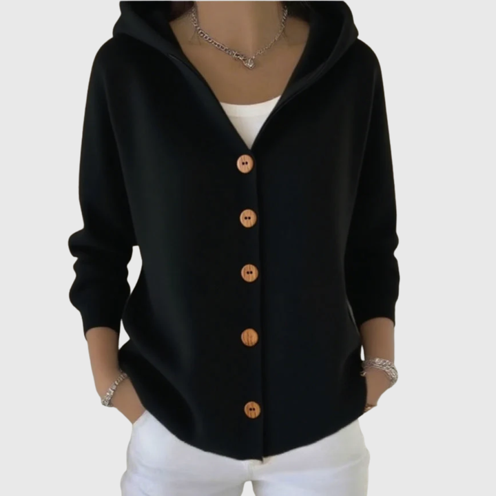Elma | Hooded Button-Up Cardigan – Leah & Lila