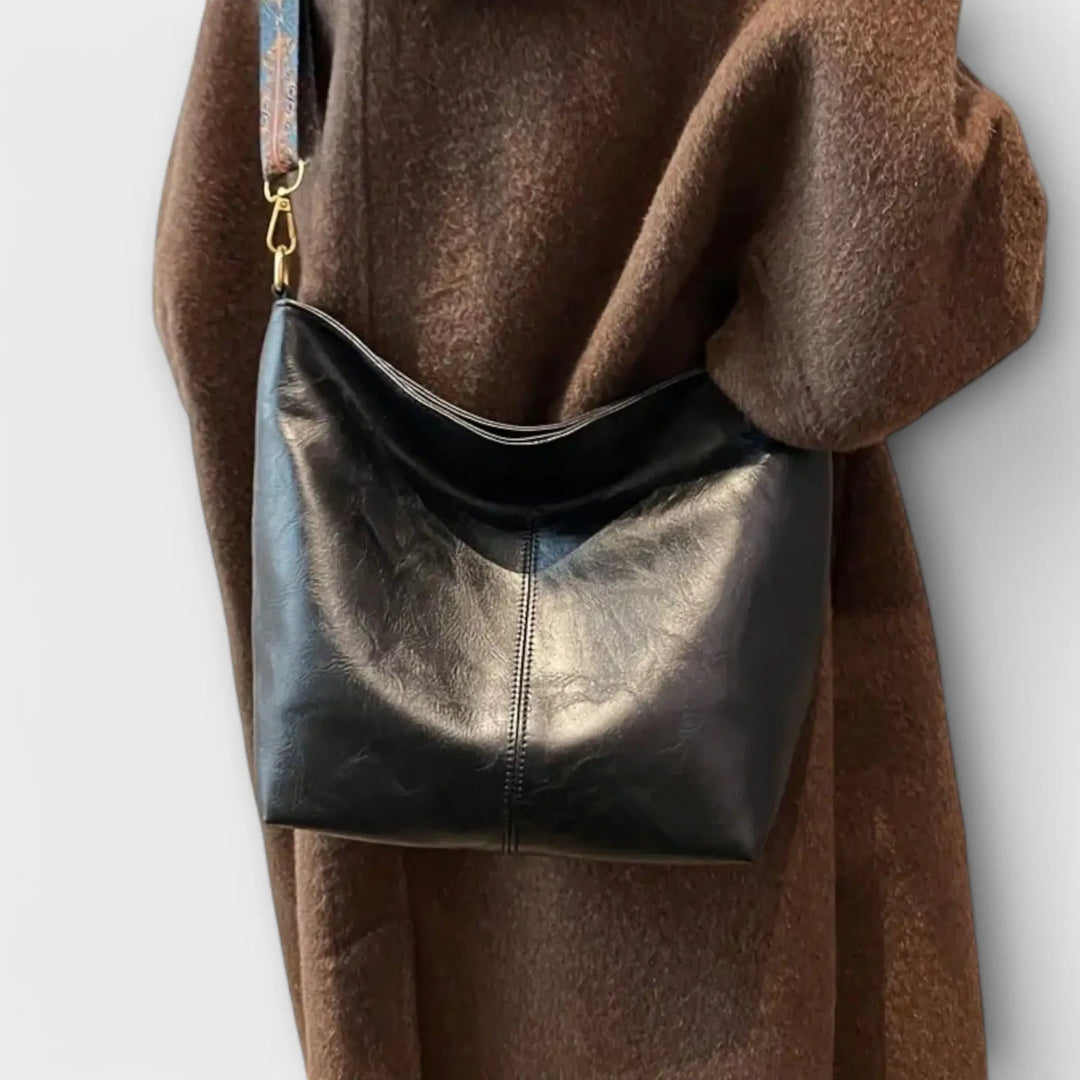 Vintage Schoudertas Dames Crossbody Bordeaux Geborduurd Hengsel Verstelbaar Ruim Ritssluiting Dagelijks Gebruik | Sansoti