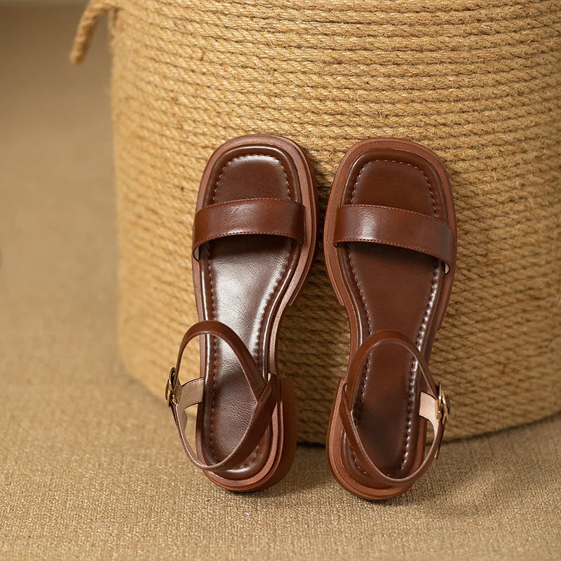 LINDA - ELEGANT LEATHER SANDALS