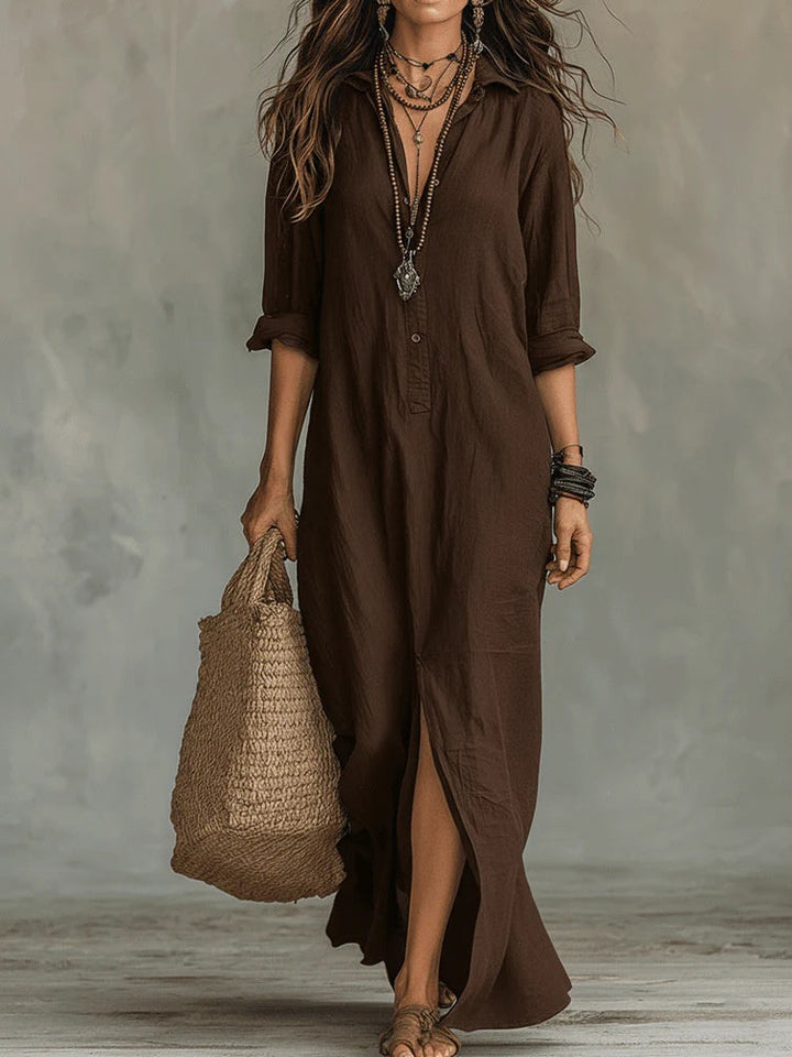 Willow – Button-Front Shirt Maxi Dress